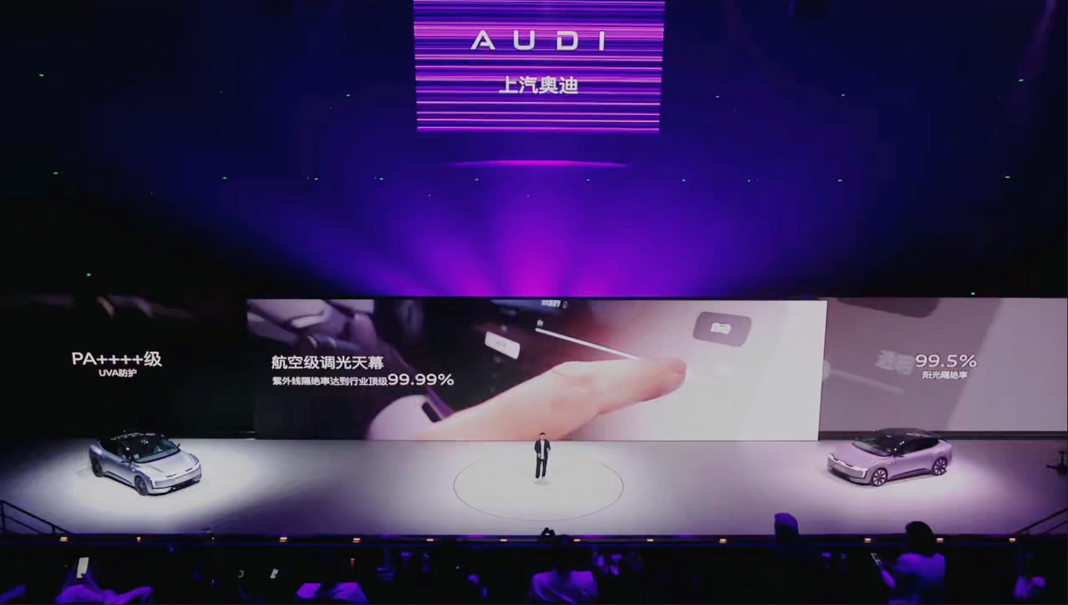 Audi Debuts First E5 Sportback with Ambilight's Electrochromic Smart Dimming Sunroof 